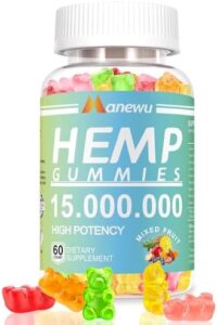 Natural and organic Hemp Gummies – High Potency for Relaxation – Calm and Worry Vegan Non-GMO Edibles Fruity Gummy for Grownup – Produced in United states – 60 Rely